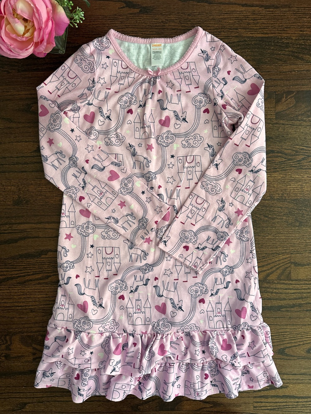 Gymboree unicorn print nightgown, size L/10-12